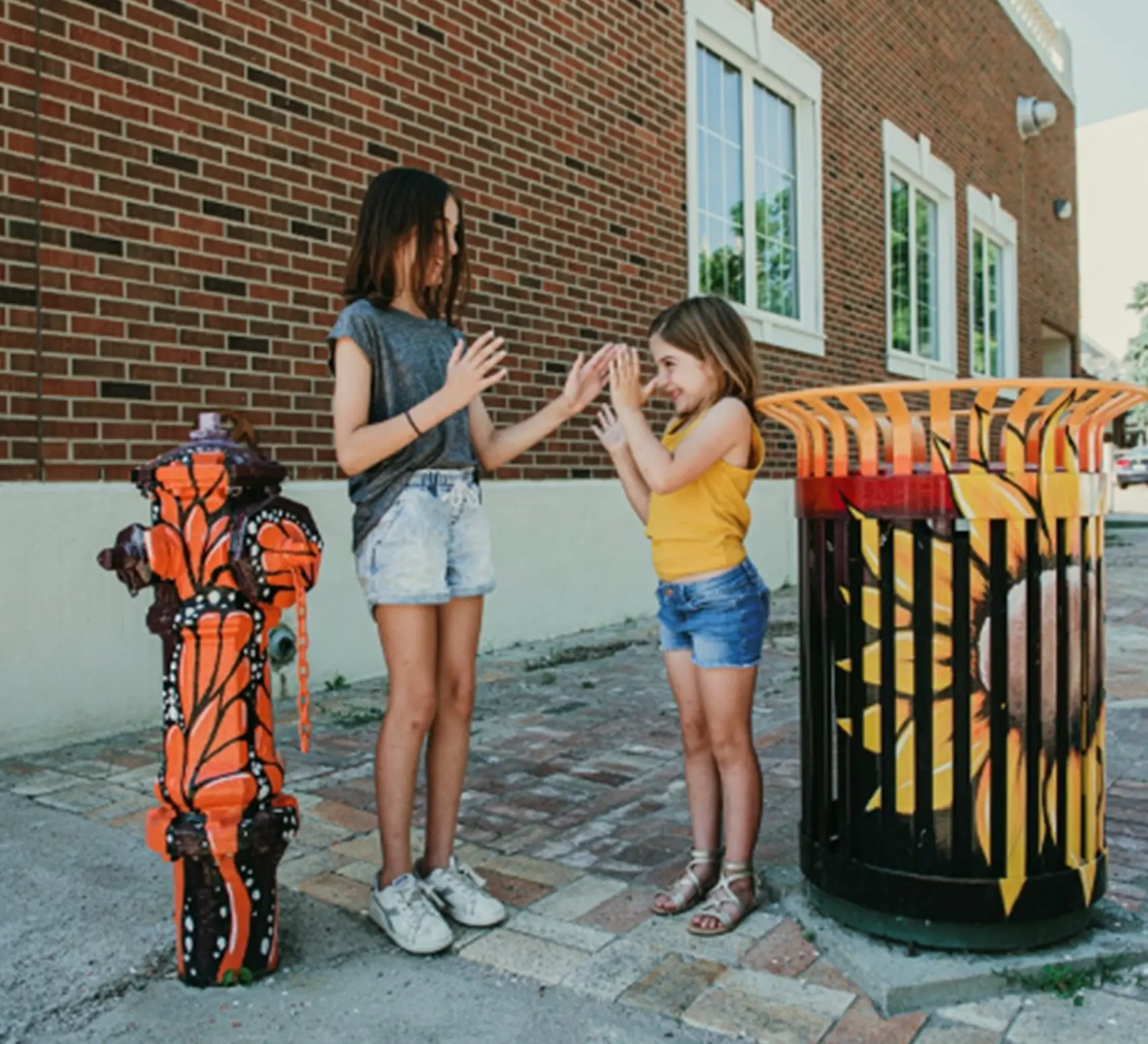 Girls playing together